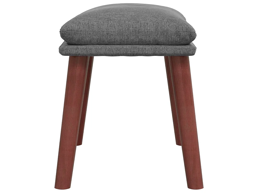 Chaise de relaxation avec repose-pied Gris clair Tissu