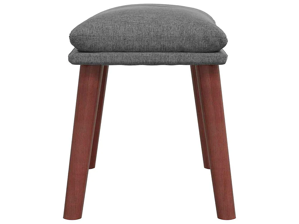 Chaise de relaxation avec repose-pied Gris clair Tissu