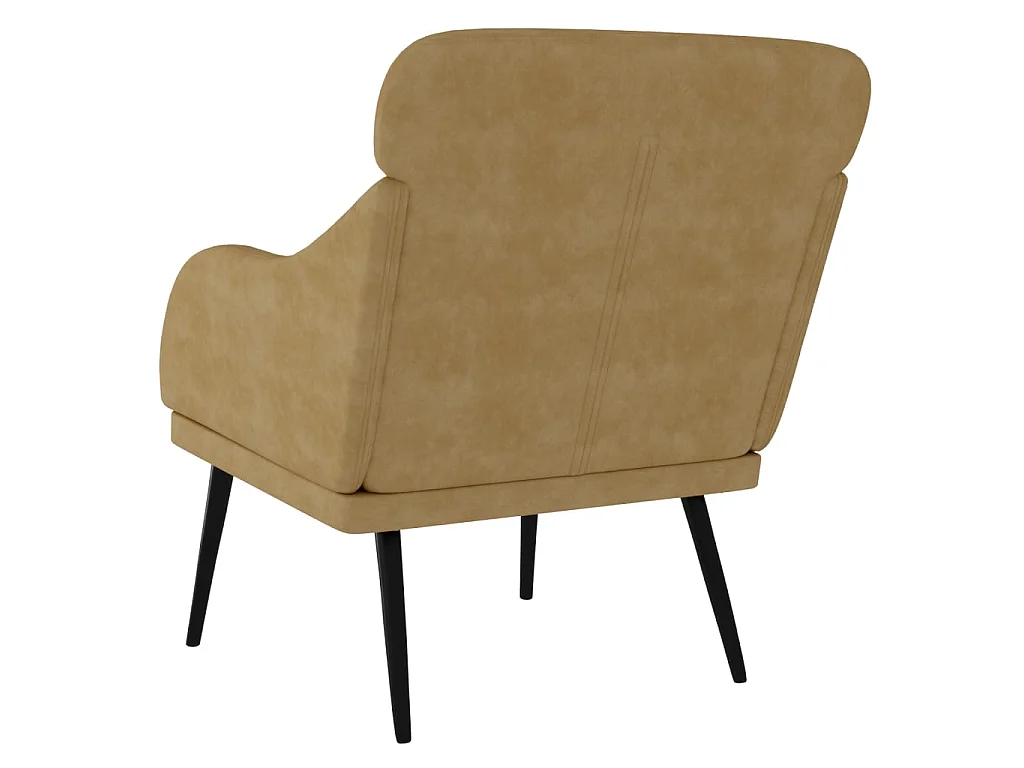 Fauteuil 63x76x80 cm fluweel bruin