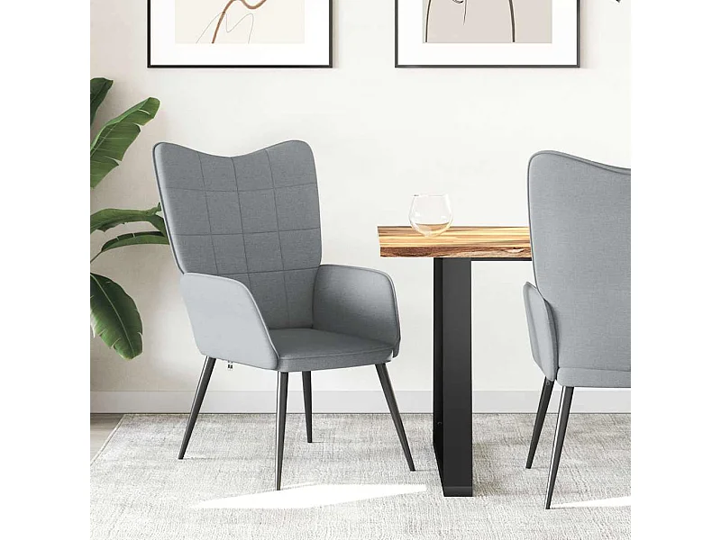 Chaise de relaxation Gris clair Tissu