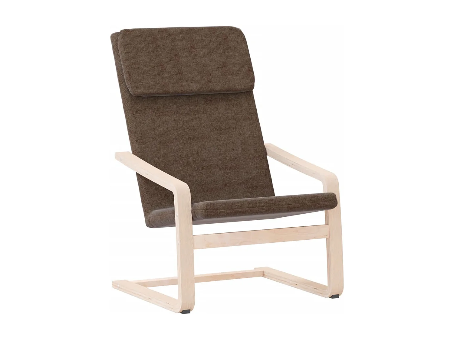 Chaise de relaxation Marron foncé Tissu