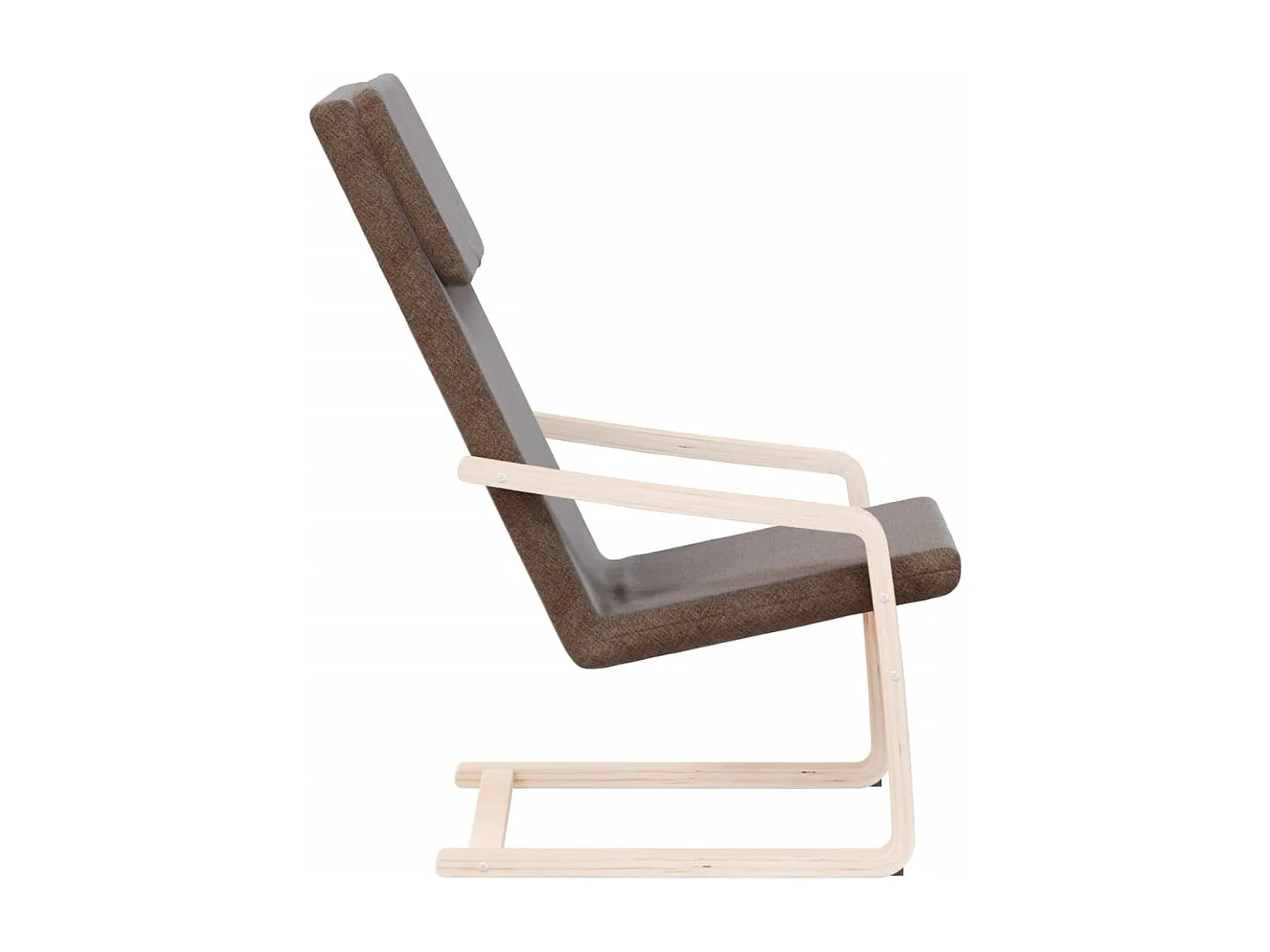 Chaise de relaxation Marron foncé Tissu