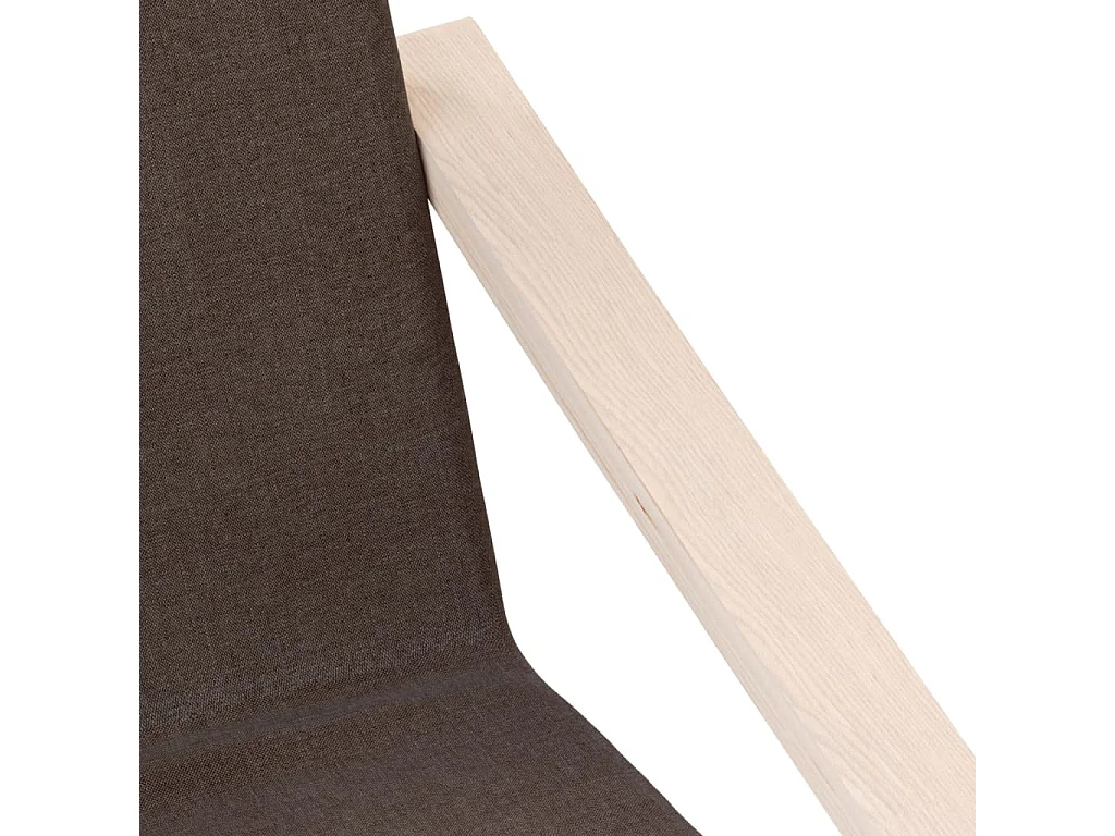 Chaise de relaxation Marron foncé Tissu