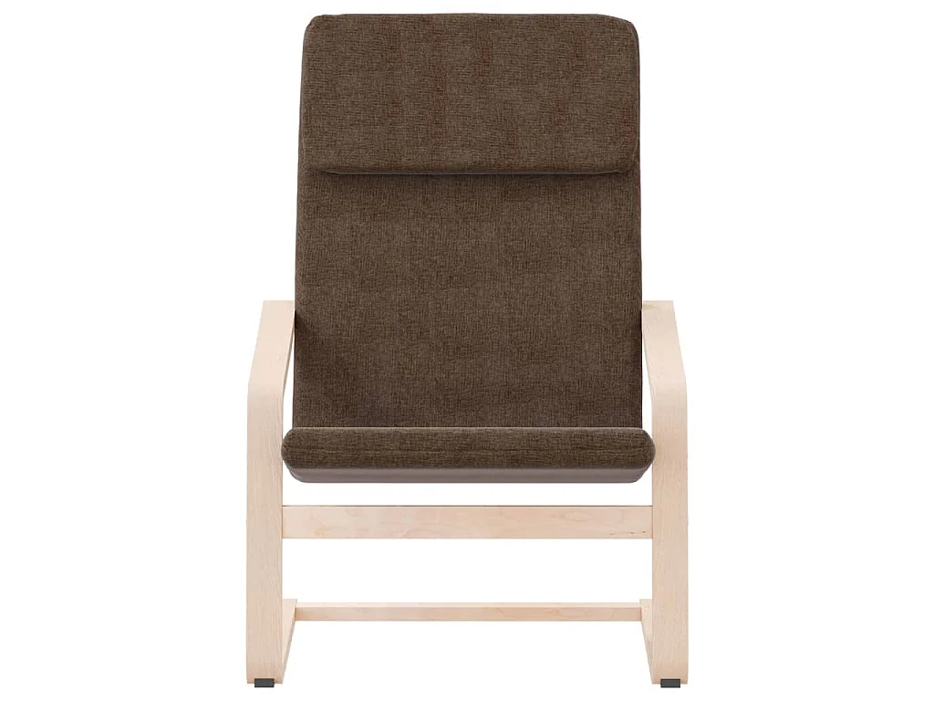 Cadeira de descanso tecido castanho-escuro