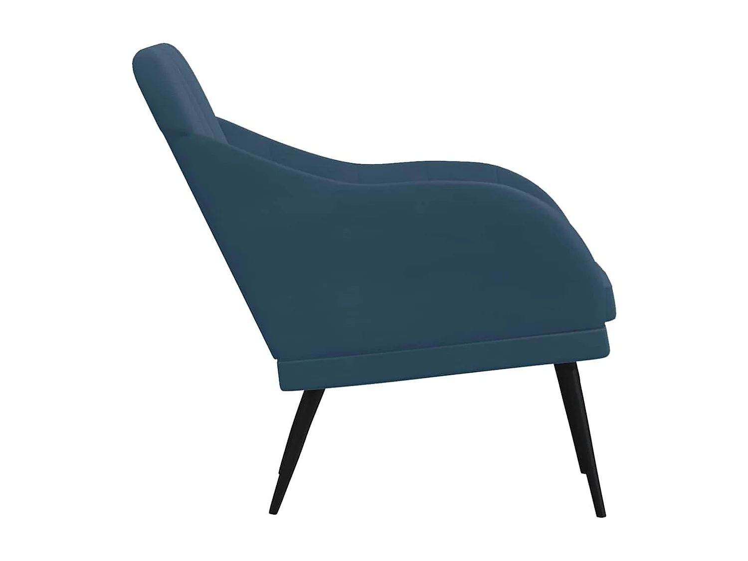 Fauteuil Bleu 63x76x80 cm Velours
