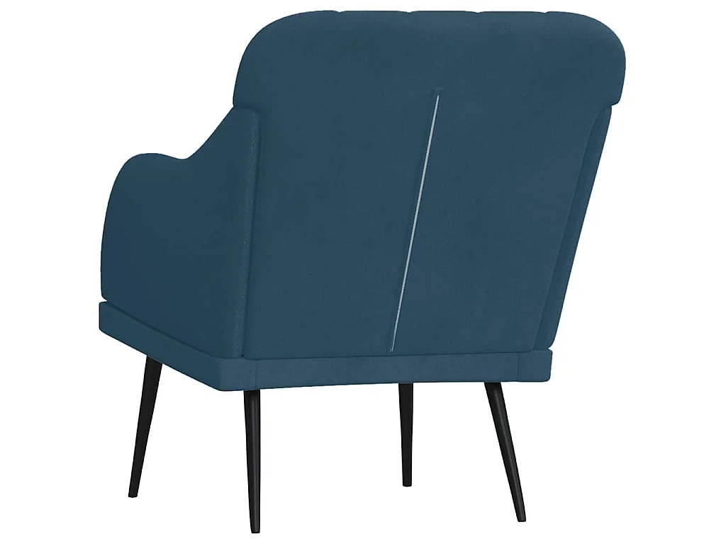 Fauteuil Bleu 63x76x80 cm Velours