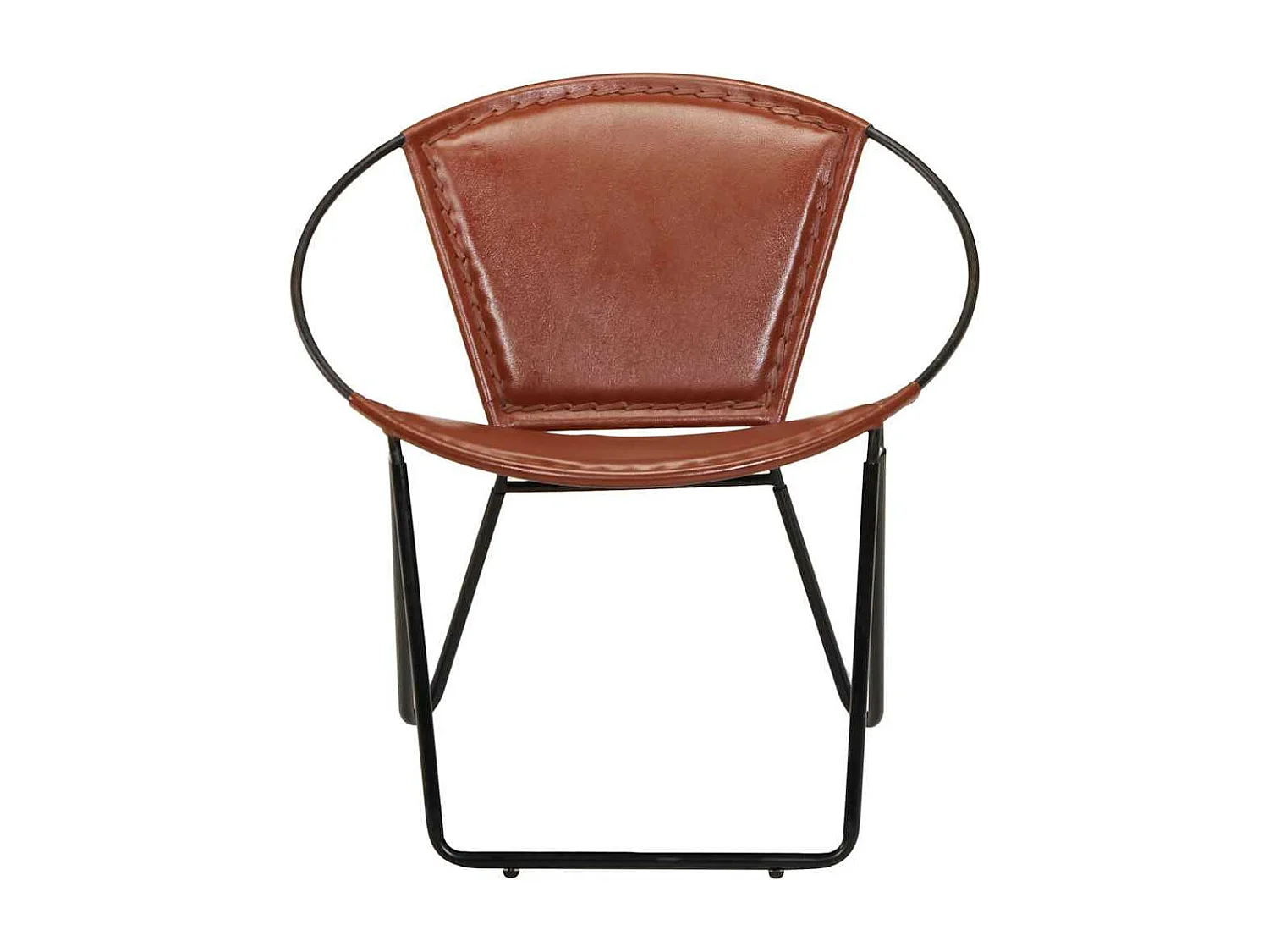 Chaise marron cuir véritable