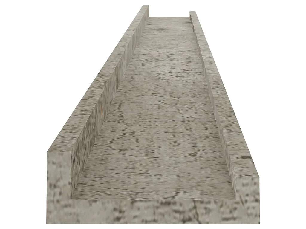 Mensole da Parete 2 pz Grigio Cemento 100x9x3 cm