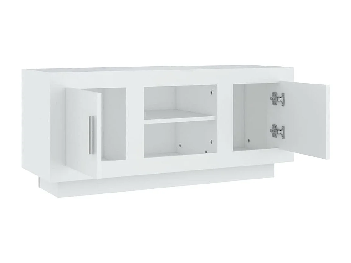 Mobile Porta TV Bianco 102x35x45 cm in Legno Multistrato