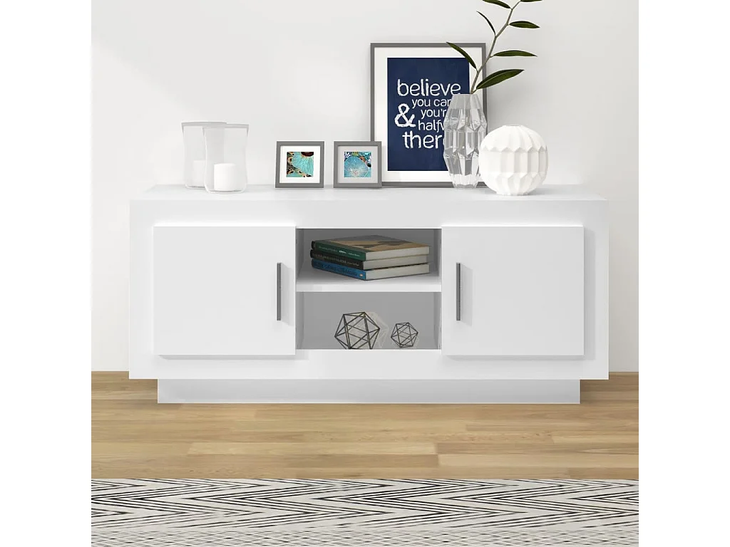 Mueble para TV madera contrachapada negro 102x35x45 cm