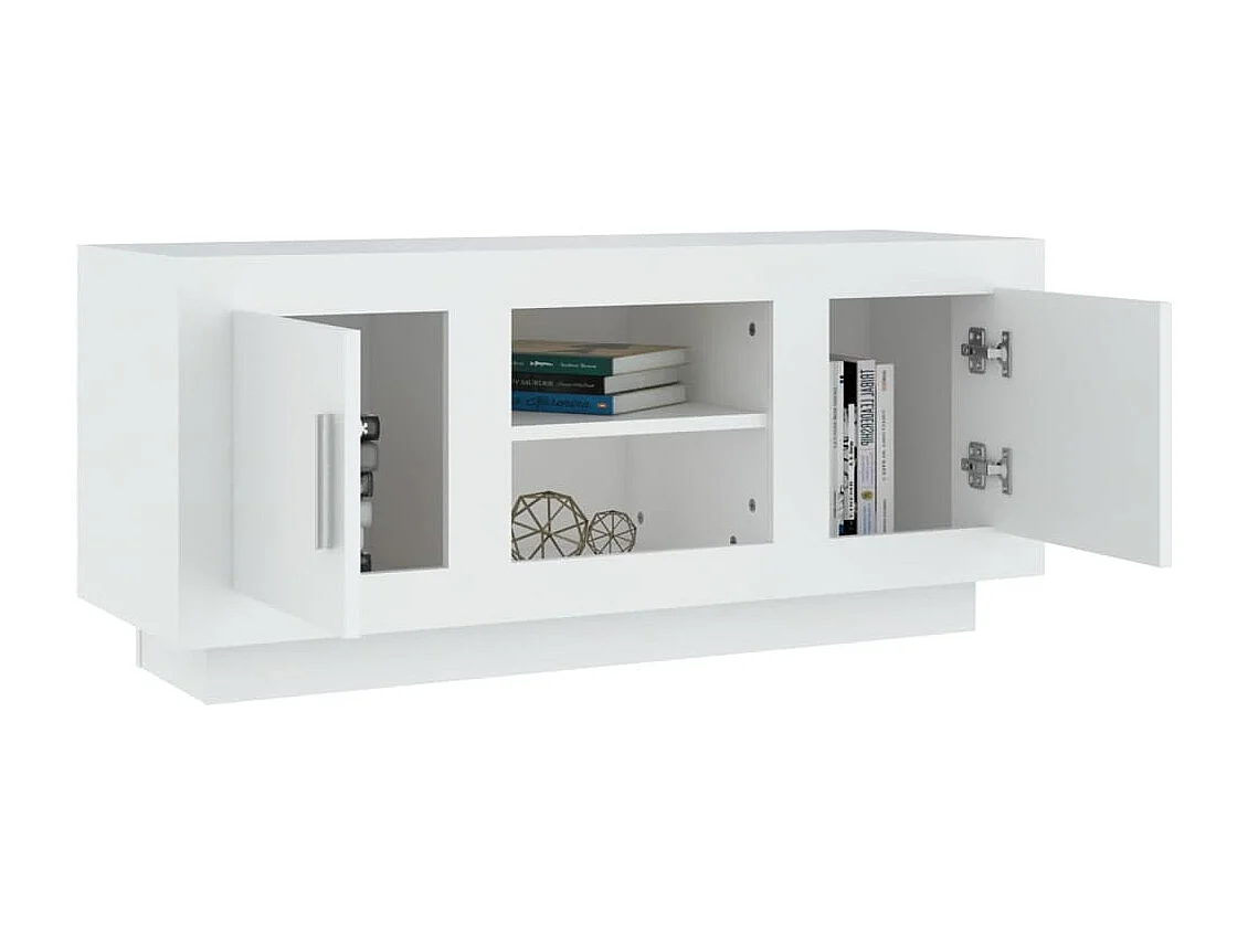 Mueble para TV madera contrachapada negro 102x35x45 cm