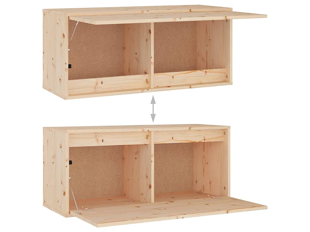 Mobili Porta TV 6 pz in Legno Massello di Pino