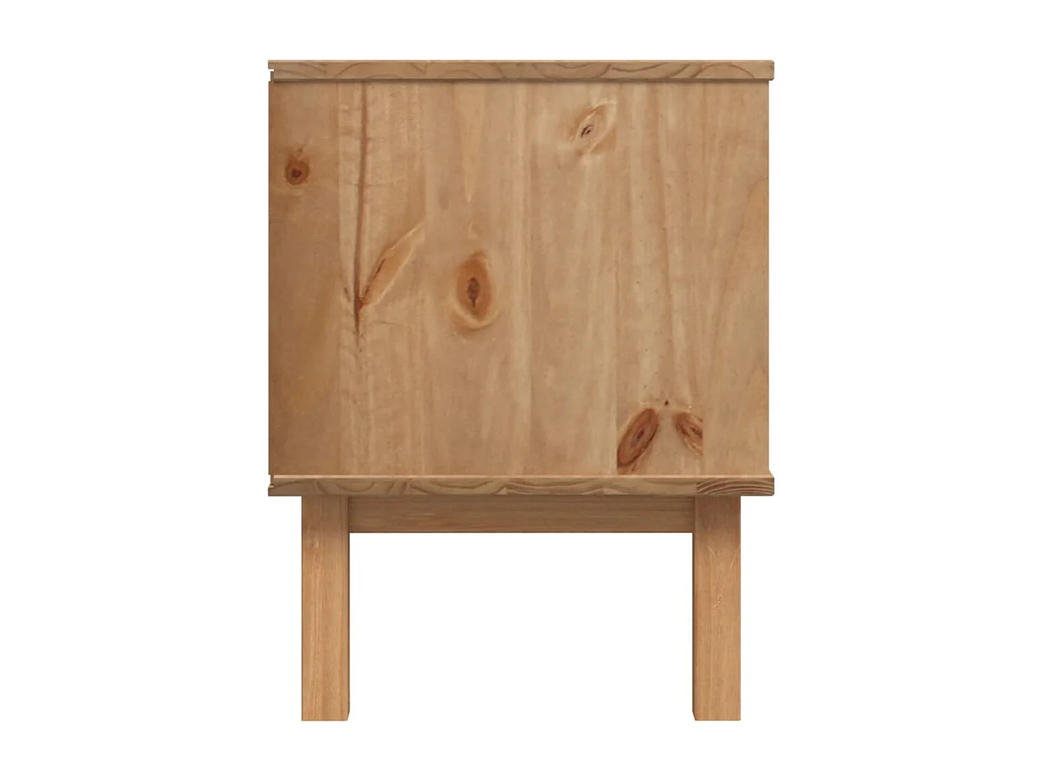 TV-Schrank OTTA Braun&Weiß 113,5x43x57 cm Massivholz Kiefer