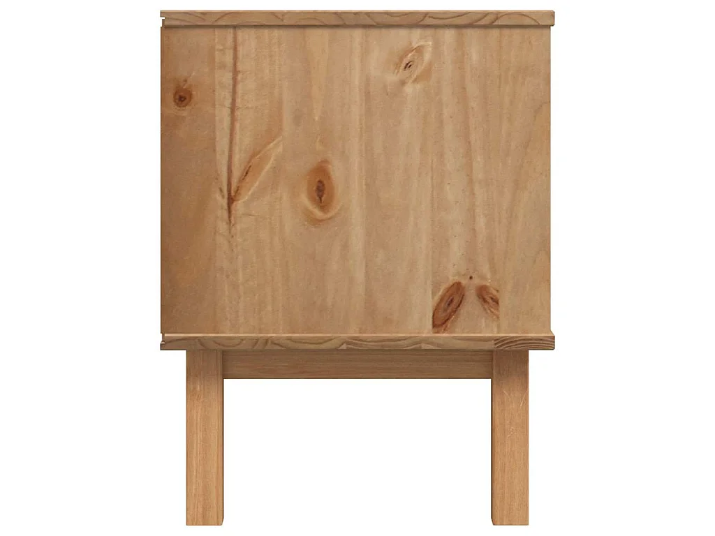 Mobile TV OTTA Marrone e Bianco 113,5x43x57 cm in Legno di Pino
