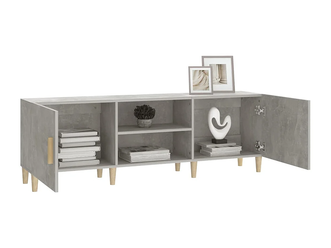 TV-Schrank Betongrau 150x30x50 cm Holzwerkstoff