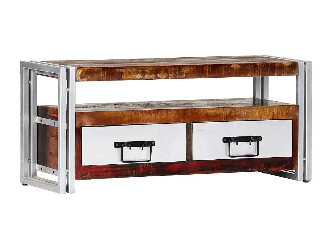 Meuble TV 90x30x40 cm Bois de récupération massif