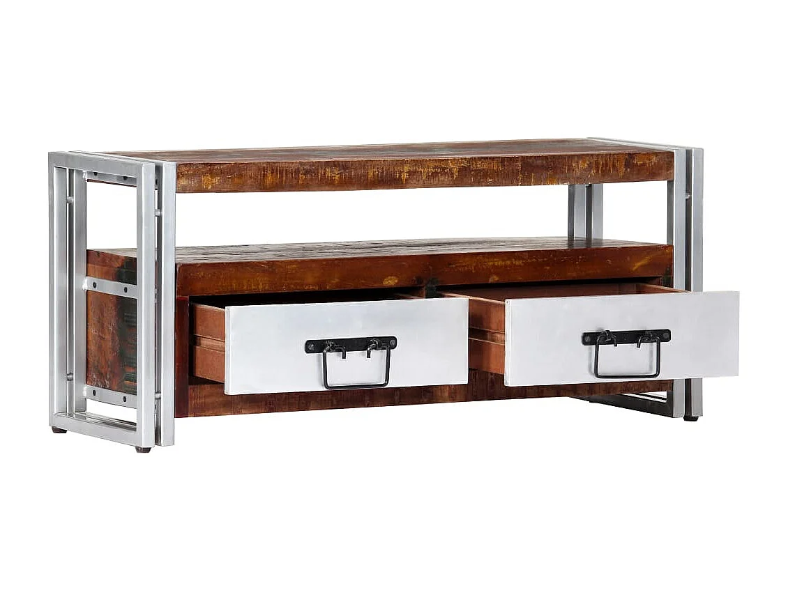 Meuble TV 90x30x40 cm Bois de récupération massif