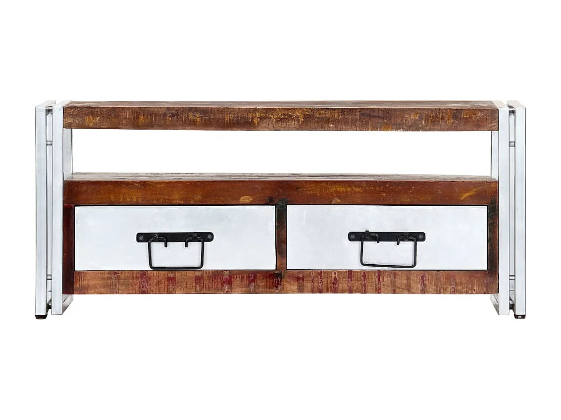 Meuble TV 90x30x40 cm Bois de récupération massif