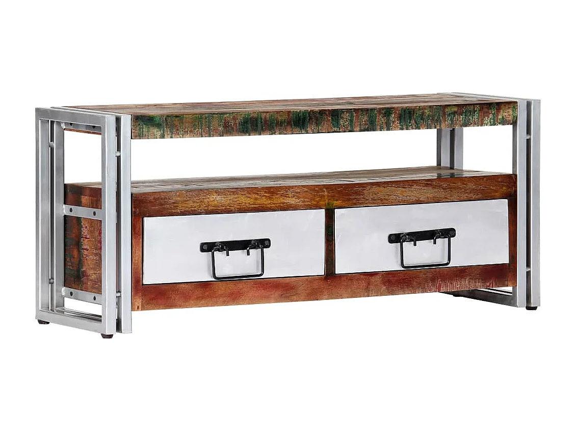 Meuble TV 90x30x40 cm Bois de récupération massif