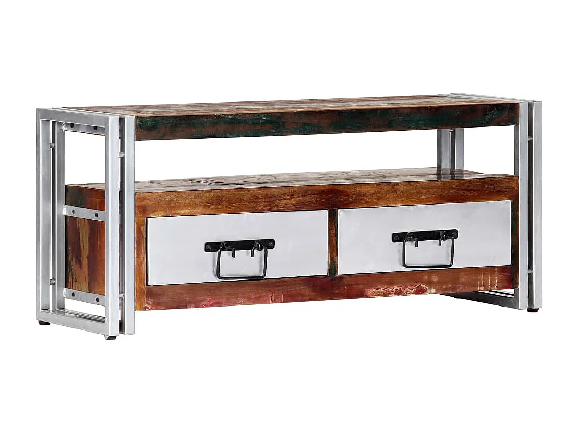 Meuble TV 90x30x40 cm Bois de récupération massif