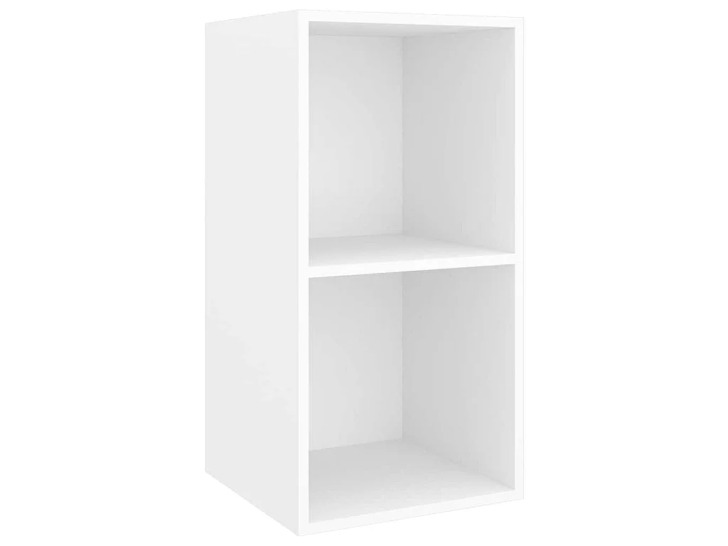 Meuble TV mural Blanc 37x37x72 cm Bois d’ingénierie