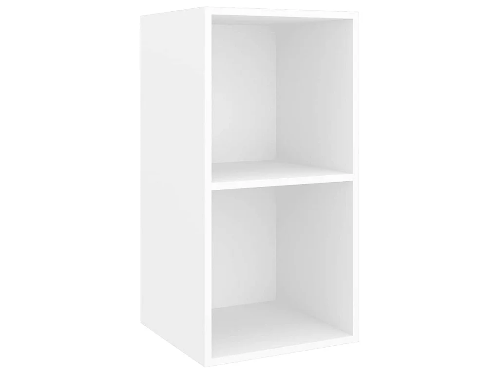 Mobili TV a Parete 4 pz Bianco in Legno Multistrato