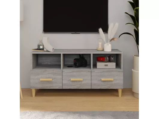 Kauf Unique TV-Schrank Grau Sonoma 102x36x50 cm Holzwerkstoff