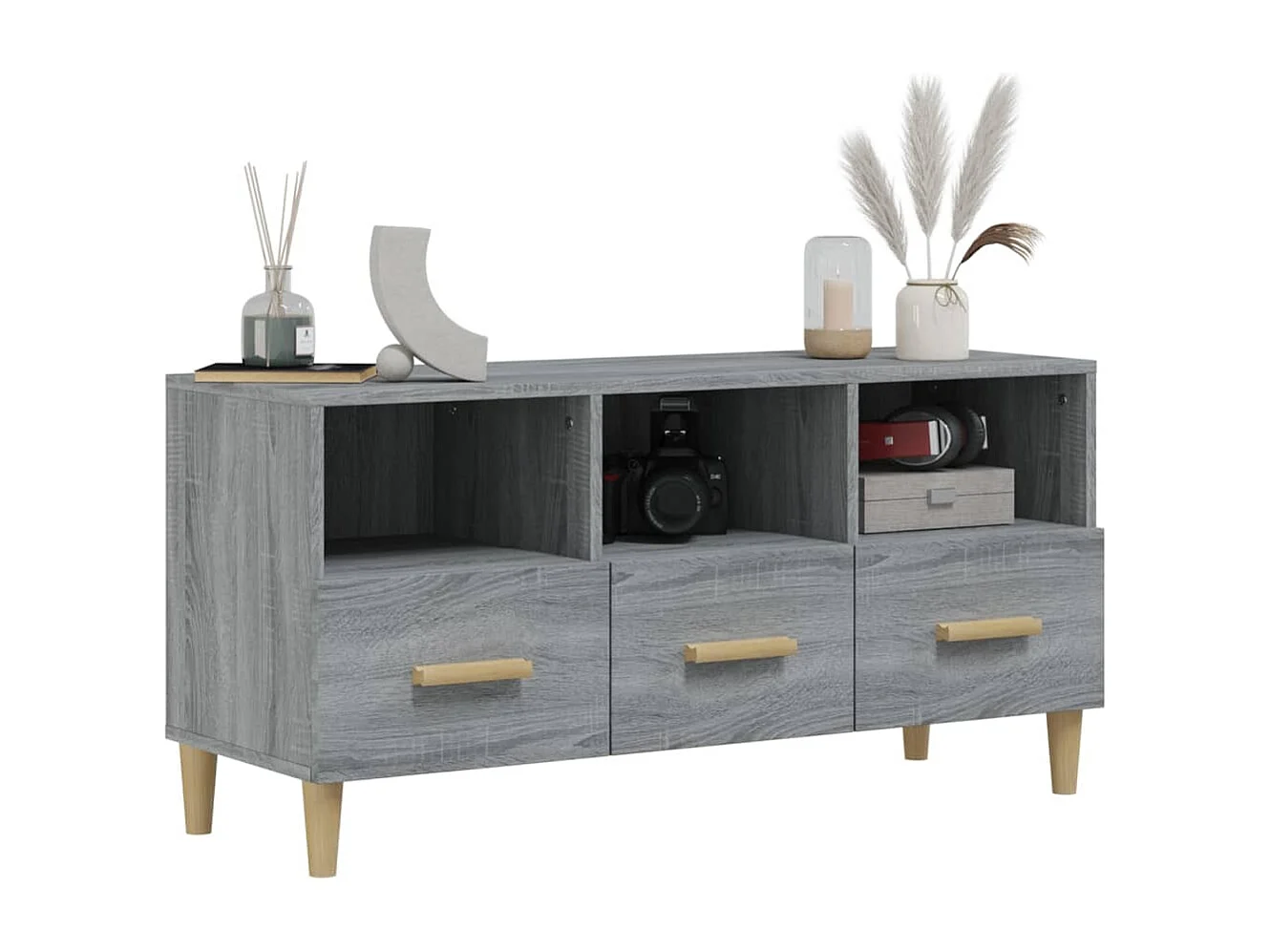 TV-Schrank Grau Sonoma 102x36x50 cm Holzwerkstoff