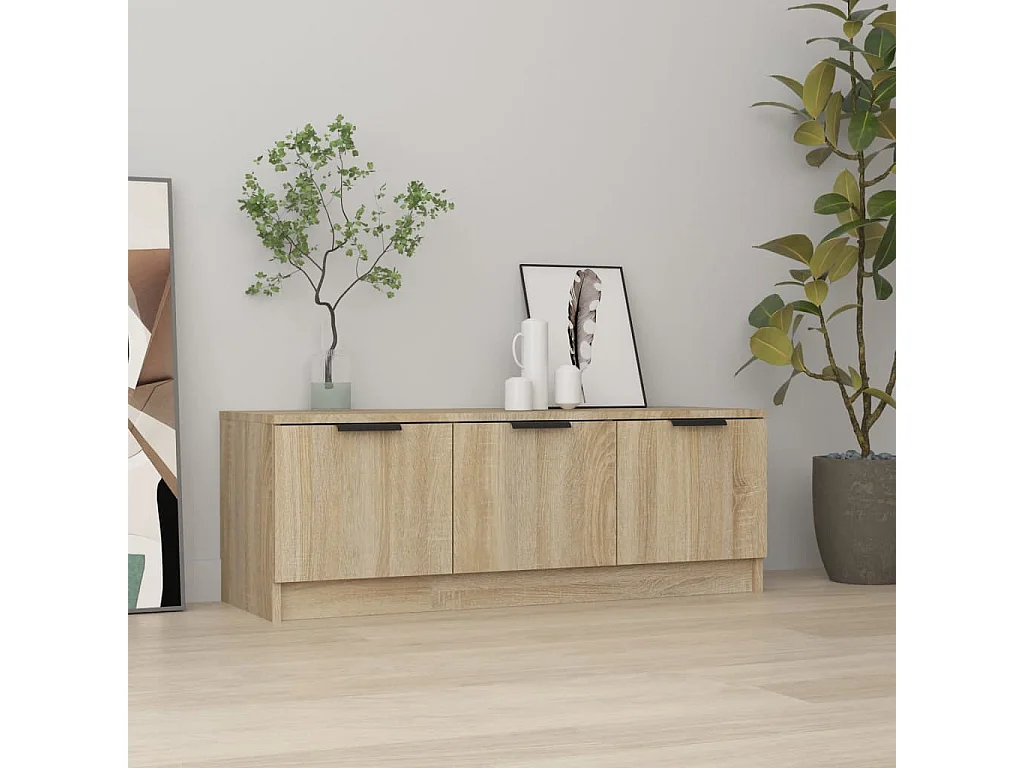 Mobile Porta TV Rovere Sonoma 102x35x36,5 cm Legno Multistrato