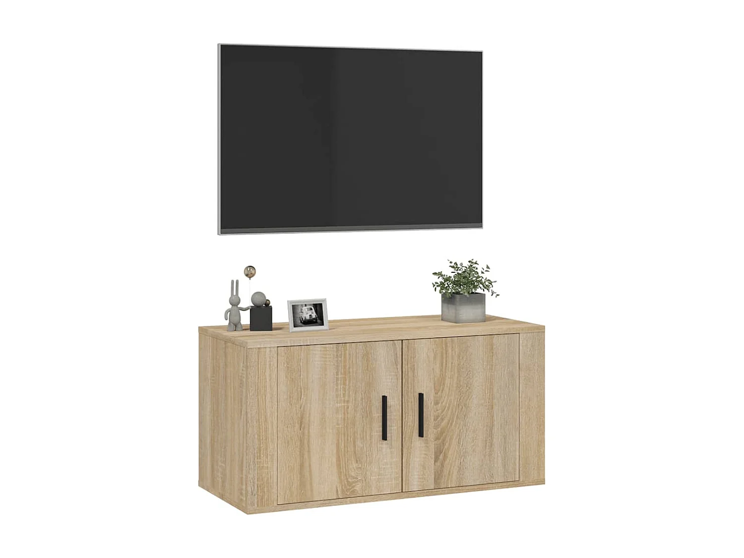 Mobile Porta TV a Parete rovere sonoma 80x34,5x40 cm