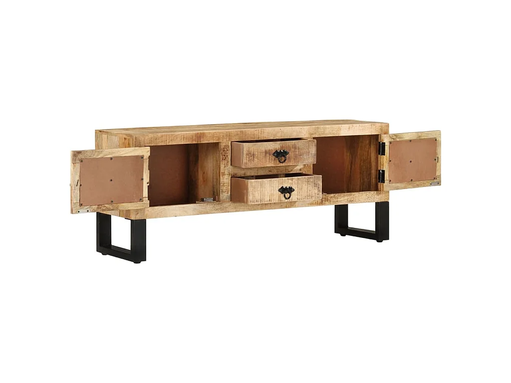 Móvel de TV 110x30x45 cm madeira de mangueira áspera