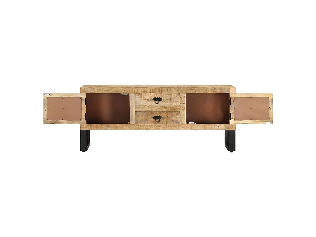 Móvel de TV 110x30x45 cm madeira de mangueira áspera