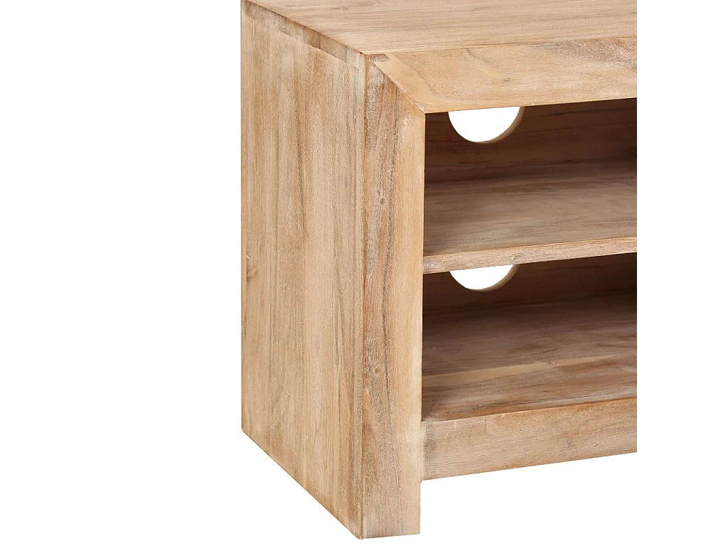 Mobile Porta TV in Legno di Acacia 120x30x40cm Marrone Chiaro