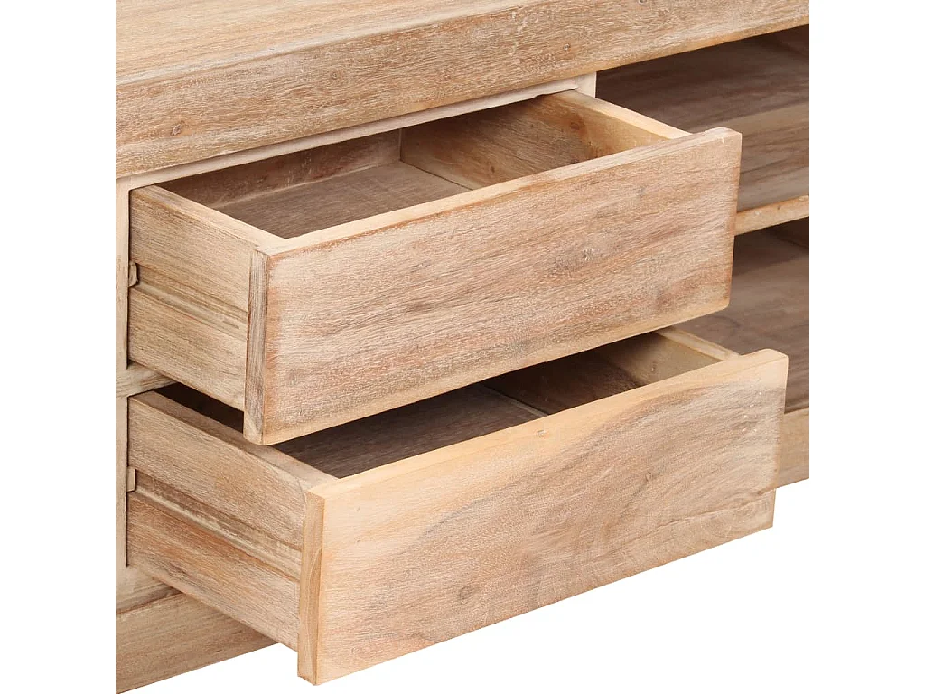 Mobile Porta TV in Legno di Acacia 120x30x40cm Marrone Chiaro