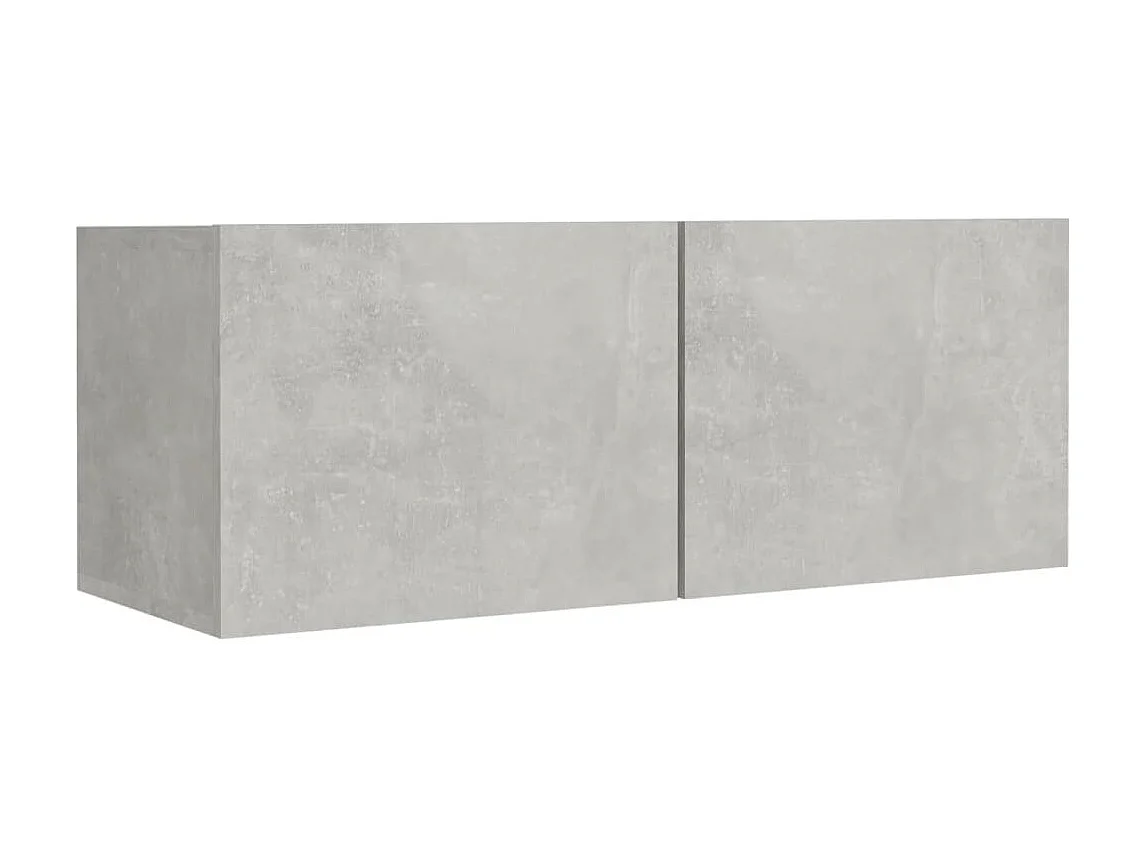Ensemble de meubles TV 4 pcs Gris béton Bois d'ingénierie