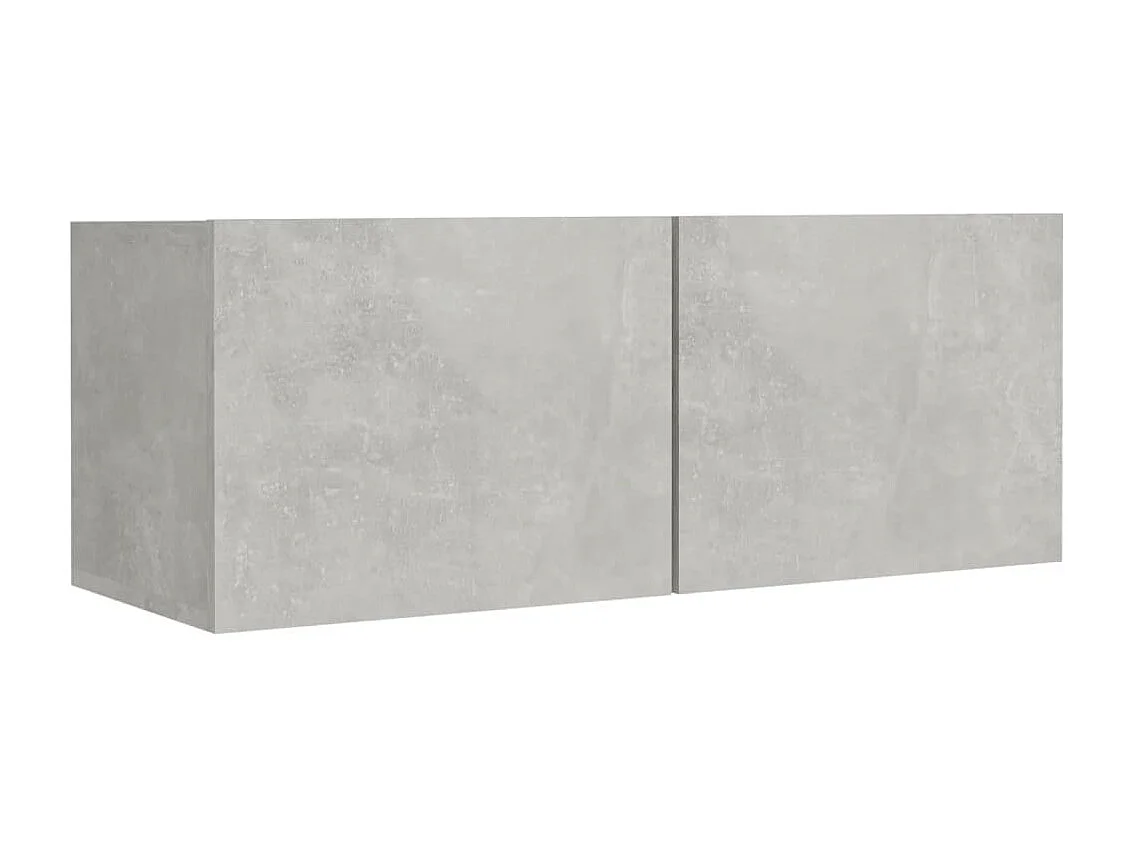 Ensemble de meubles TV 4 pcs Gris béton Bois d'ingénierie