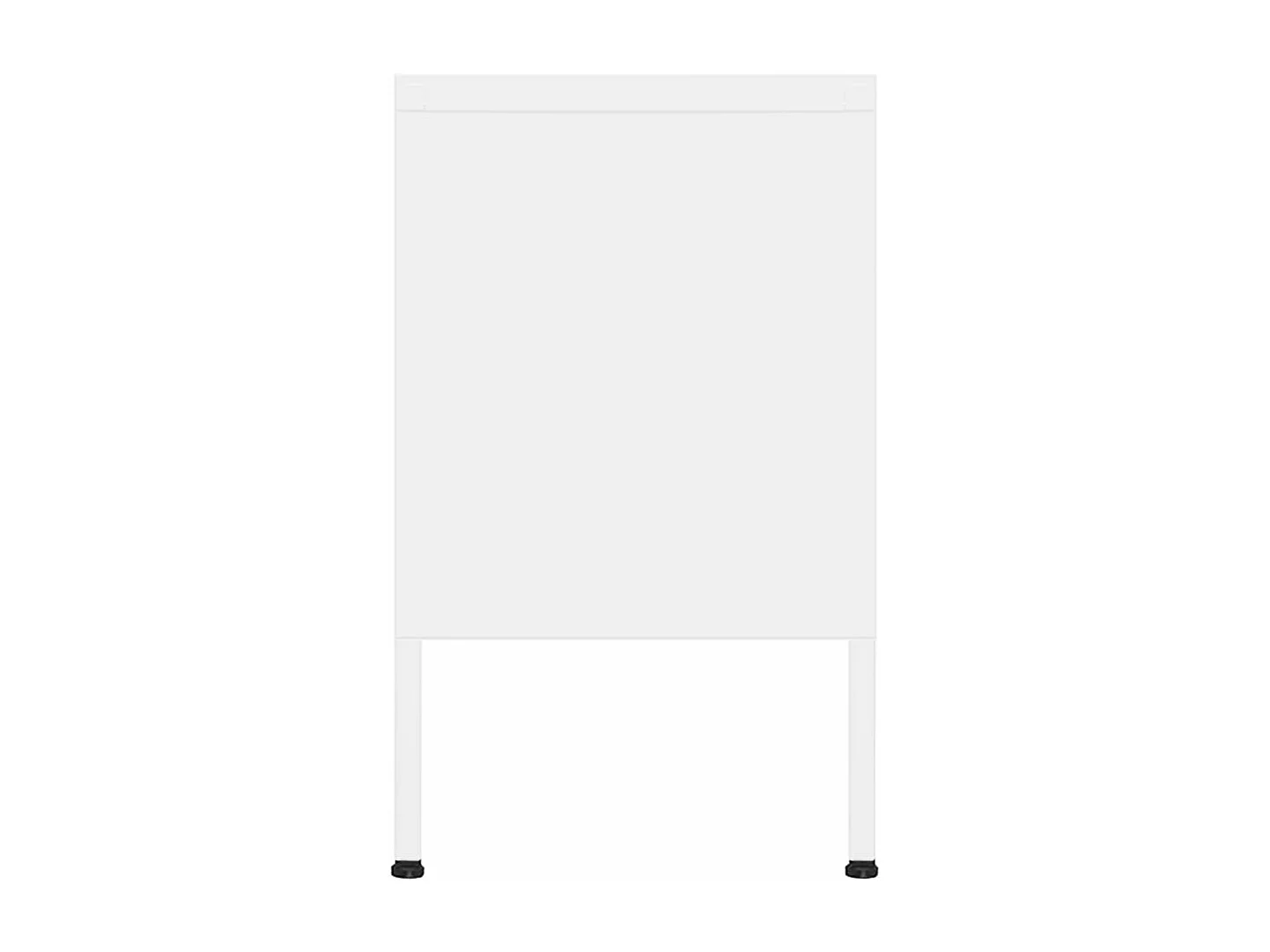 Mobile TV Bianco 105x35x50 cm in Acciaio