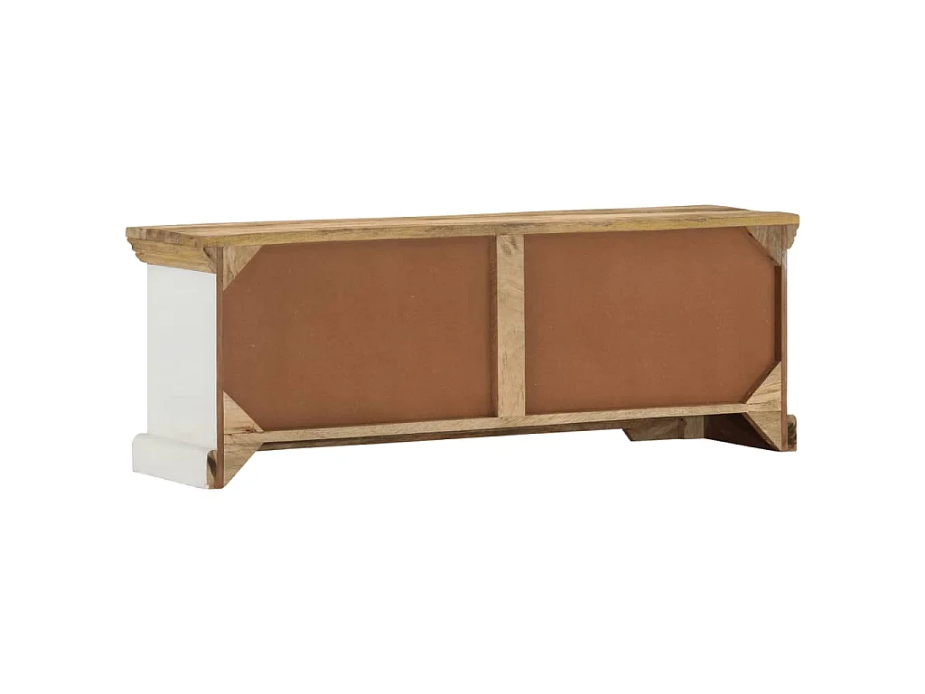 Meuble TV 110x30x40 cm Bois massif de manguier