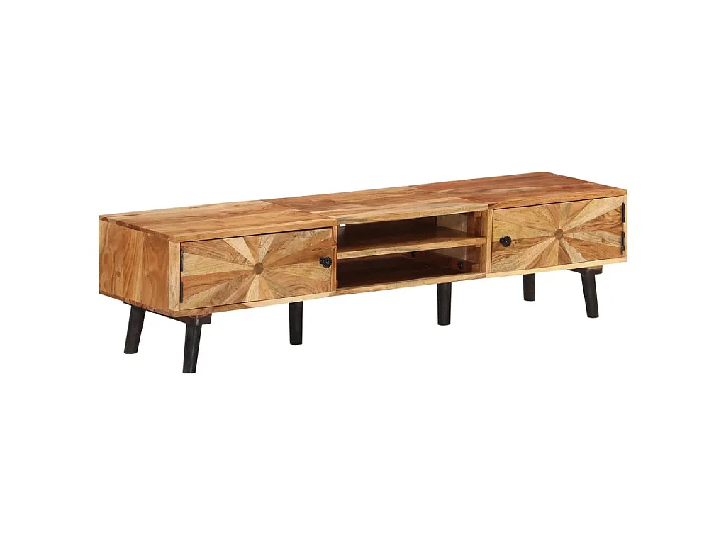 Meuble TV 145x35x35 cm Bois d'acacia massif