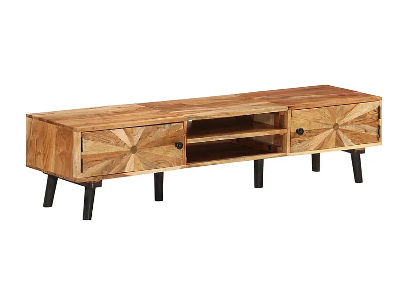 Mobile Porta TV 145x35x35 cm in Legno Massello di Acacia