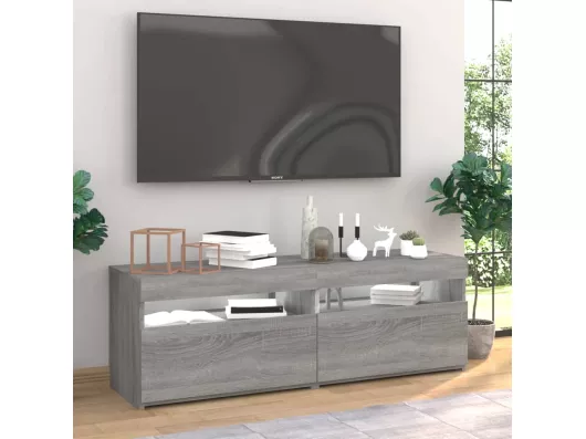 Kauf Unique TV-Schränke 2 Stk. mit LED-Leuchten Grau Sonoma 60x35x40 cm