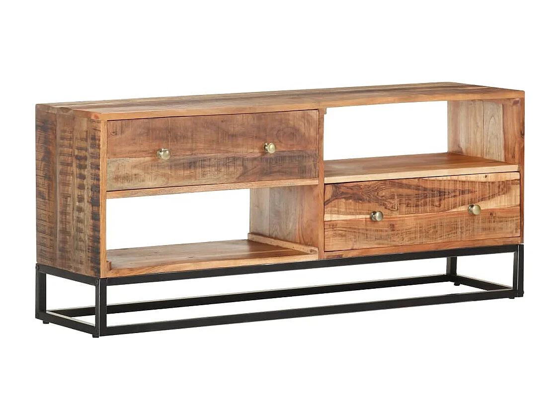 Meuble TV 120x30x50 cm Bois d'acacia brut