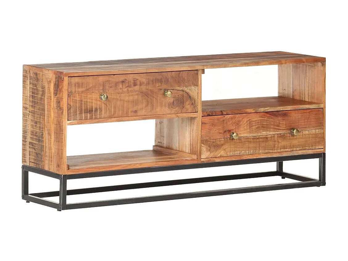 Meuble TV 120x30x50 cm Bois d'acacia brut