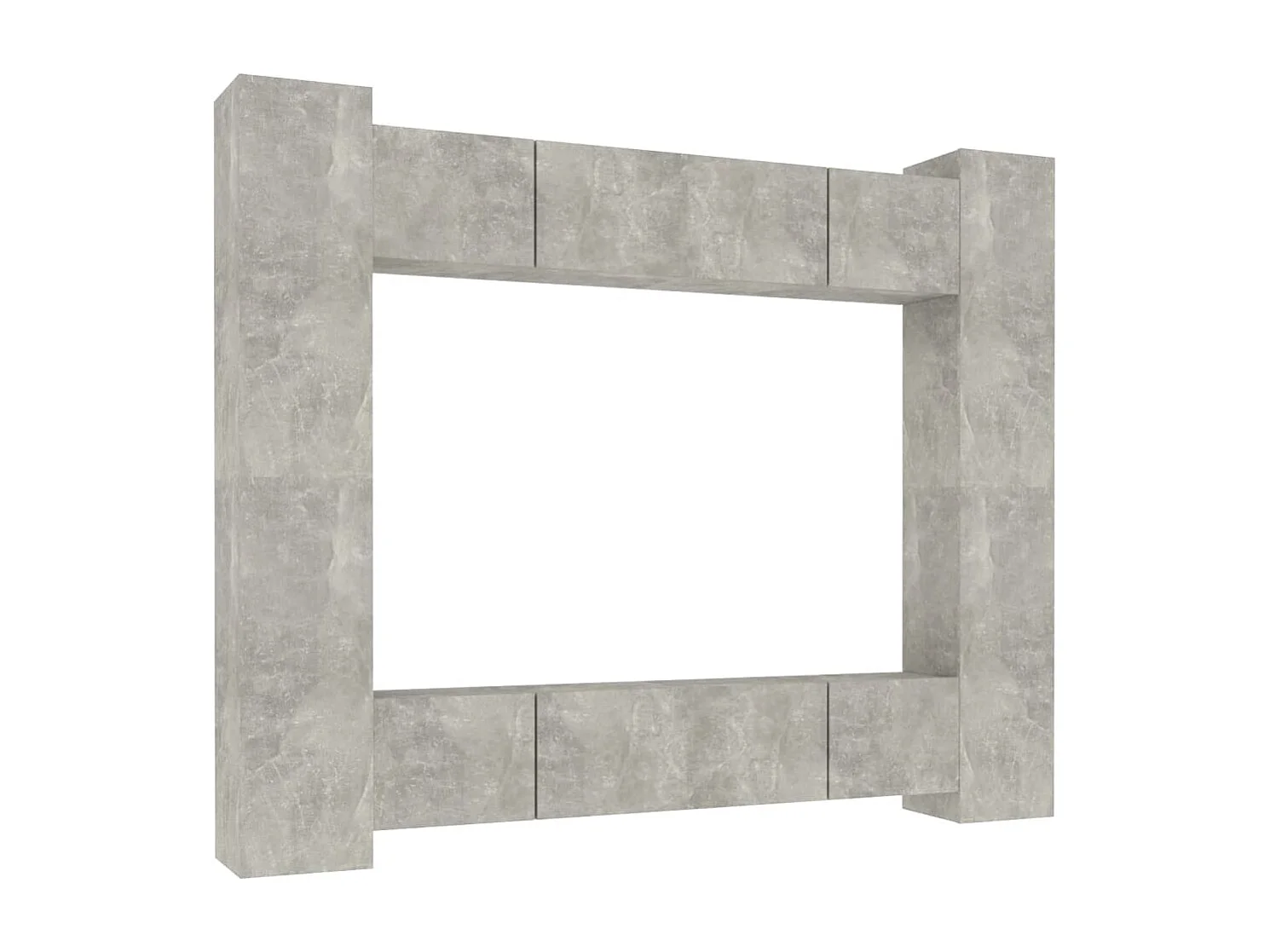 8-delige Tv-meubelset bewerkt hout betongrijs