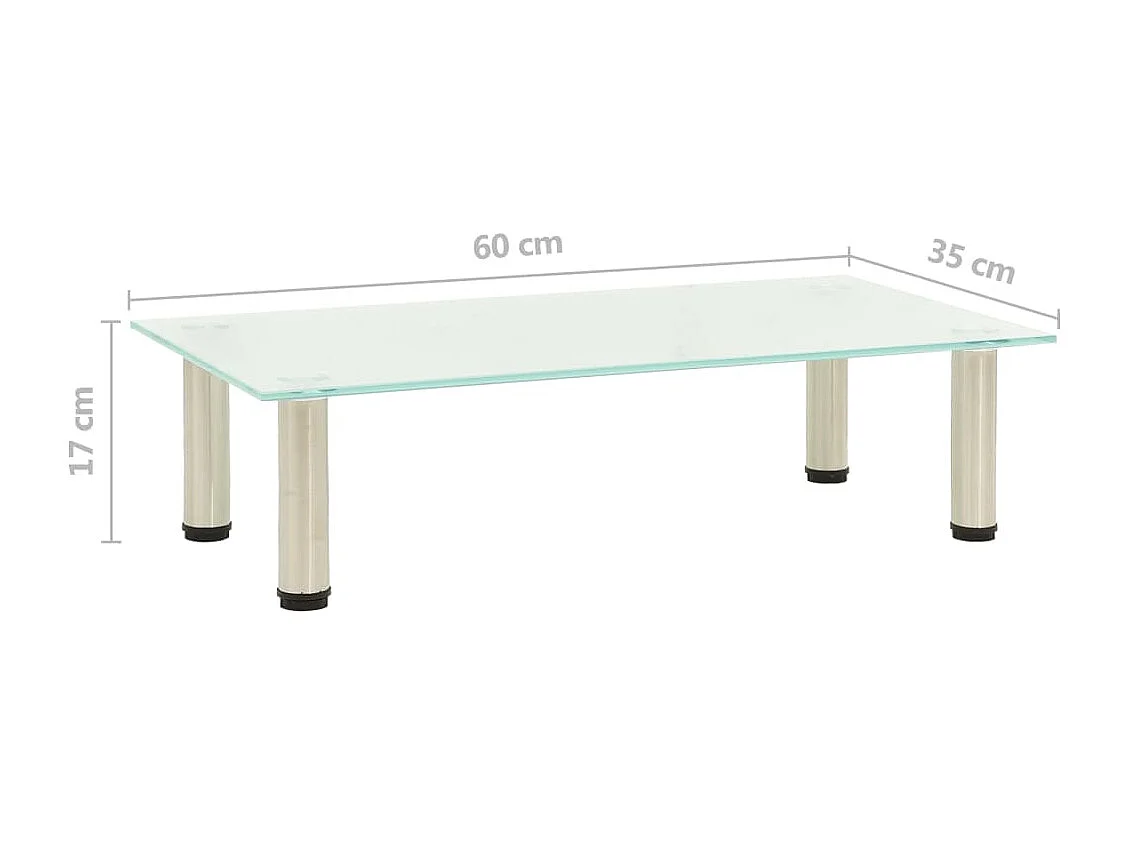 TV-Tisch 60x35x17 cm Satiniertes Hartglas