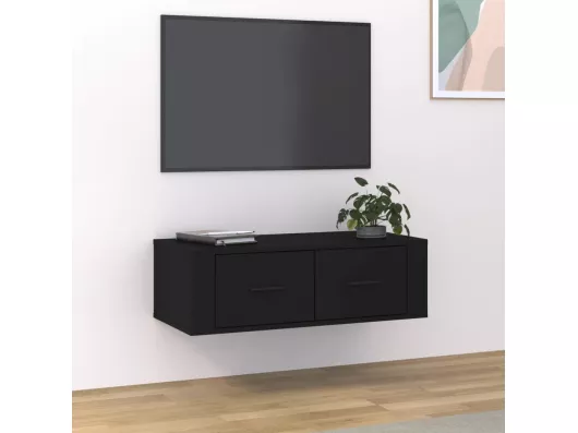 Kauf Unique TV-Wandschrank Schwarz 80x36x25 cm Holzwerkstoff