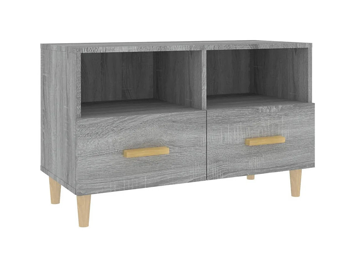 Meuble TV Sonoma gris 80x36x50 cm Bois d'ingénierie