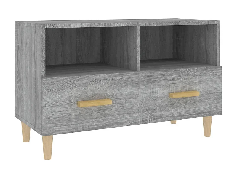 Tv-meubel 80x36x50 cm bewerkt hout grijs sonoma eikenkleurig