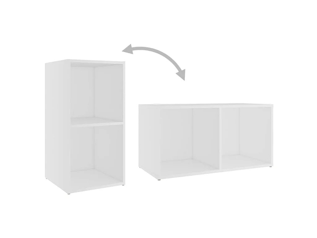 Meuble TV blanc 72x35x36,5 cm bois d’ingénierie
