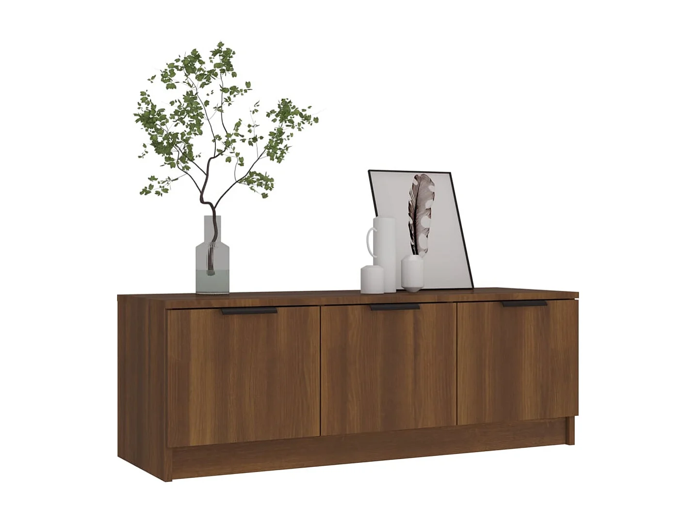 Móvel p/ TV 102x35x36,5 cm madeira processada carvalho castanho